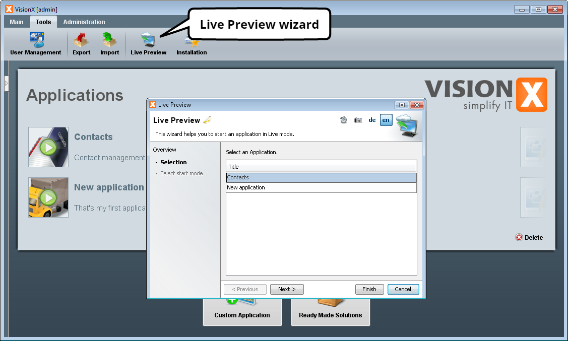 visionx:documentation:live-preview-select-application.png