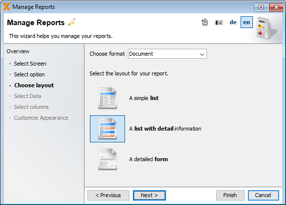 Create report step three